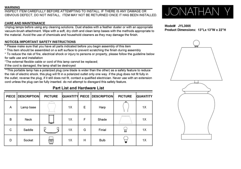 JONATHAN Y JYL3005 User manual