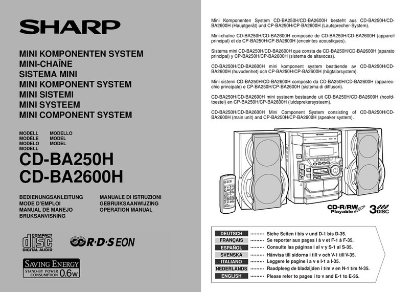 Sharp CD-BA2600H Operation manual