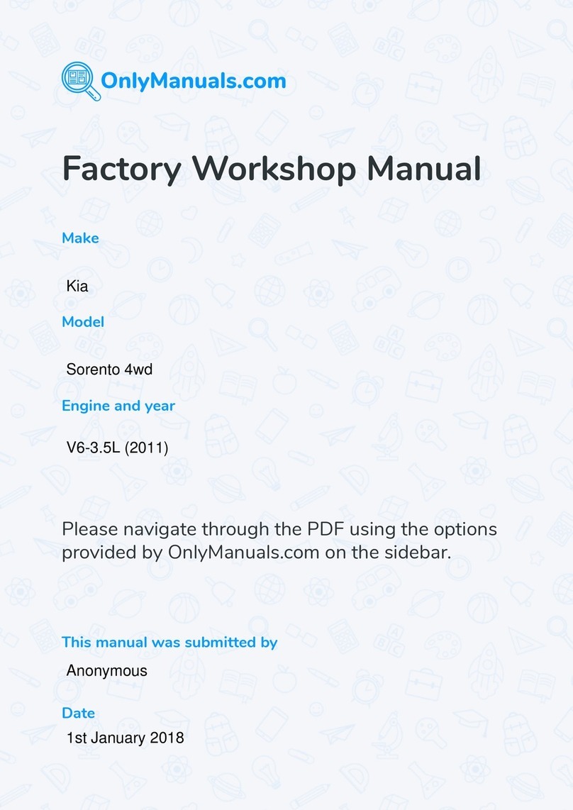 Kia Sorento 4wd 2011 Workshop manual