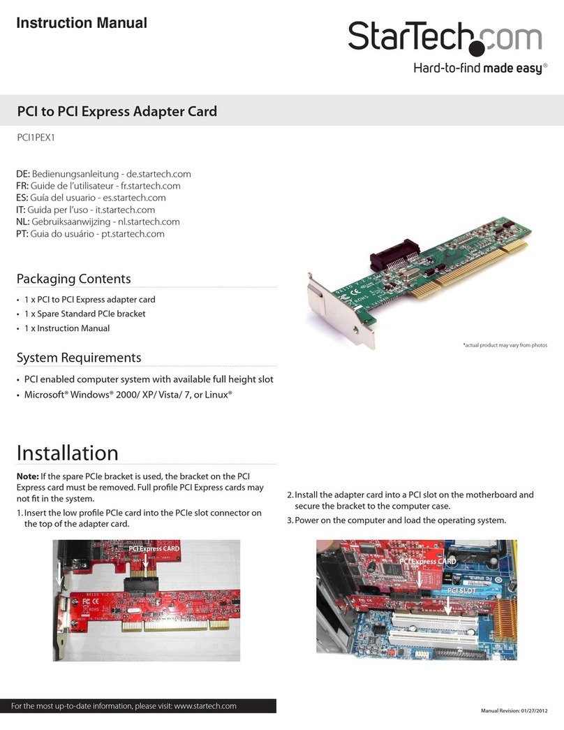 StarTech.com PCI1PEX1 User manual