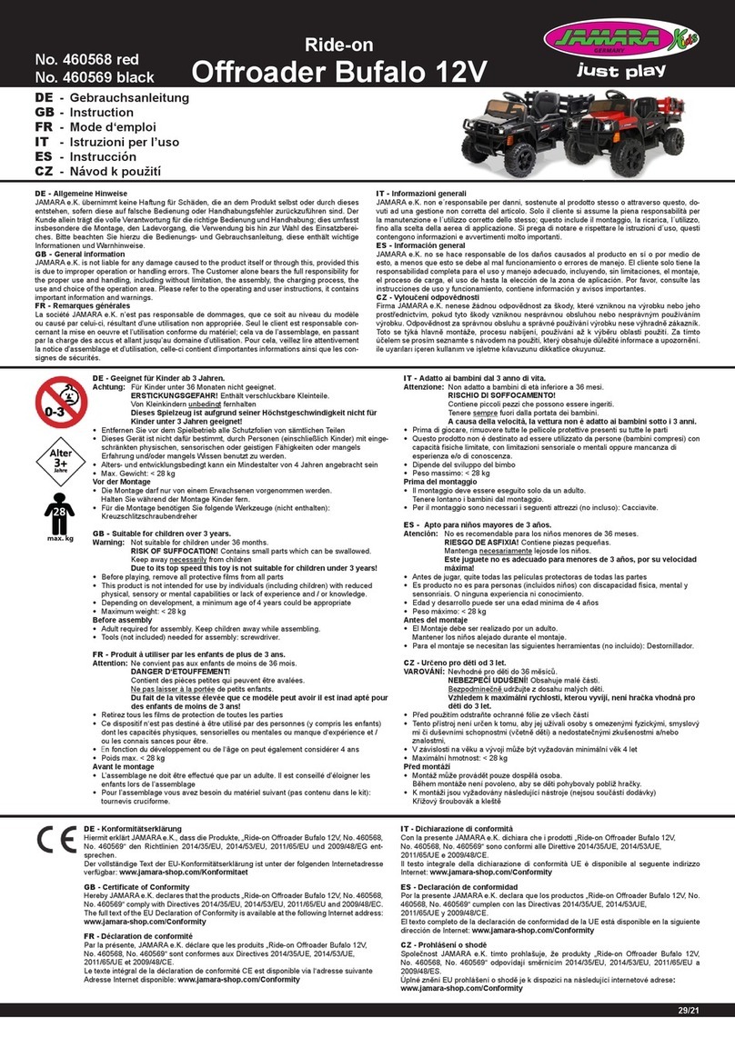 Jamara Kids Offroader Bufalo instructions