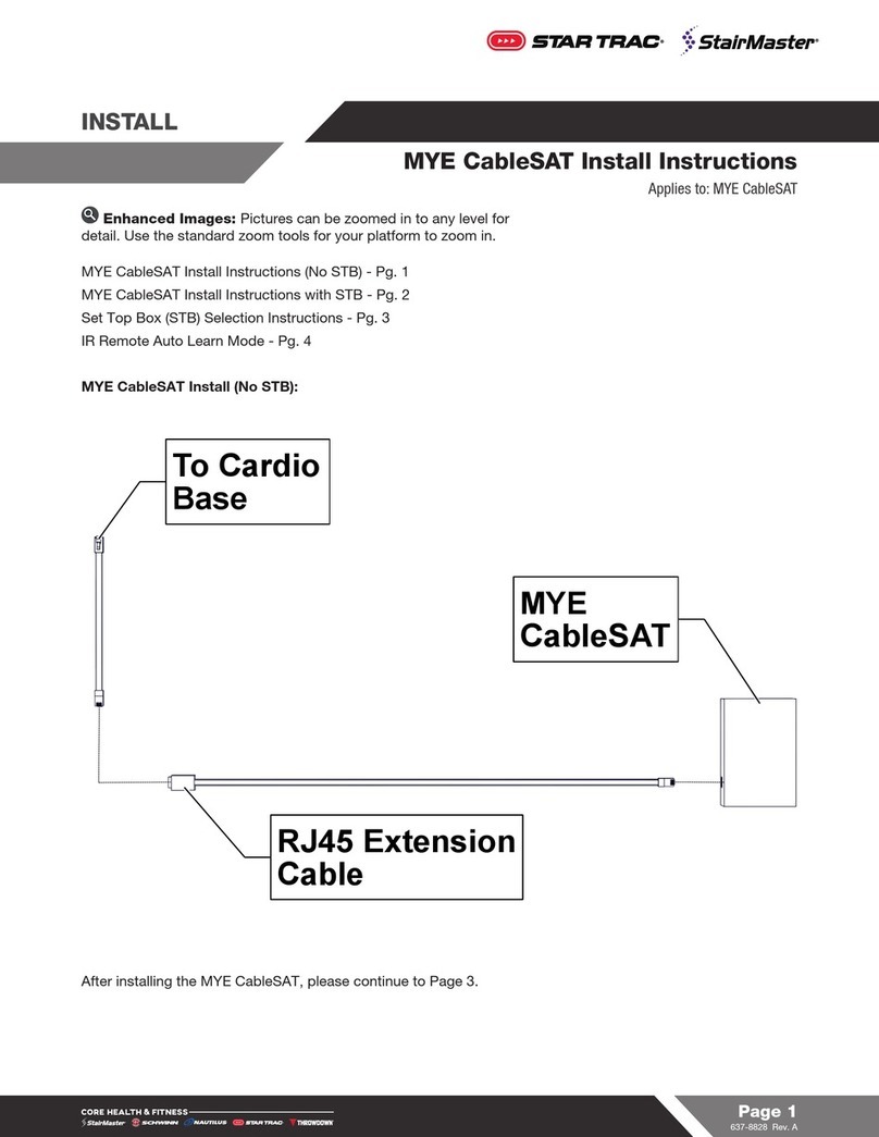 Star Trac StairMaster MYE CableSAT Configuration guide Star Trac StairMaster MYE CableSAT Configuration guide