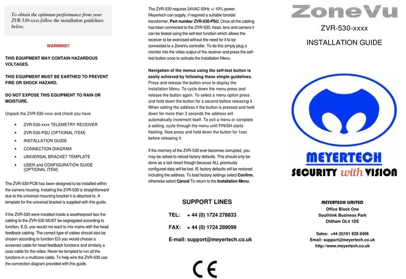 Metertech ZoneVu ZVR-530 Series installation guide