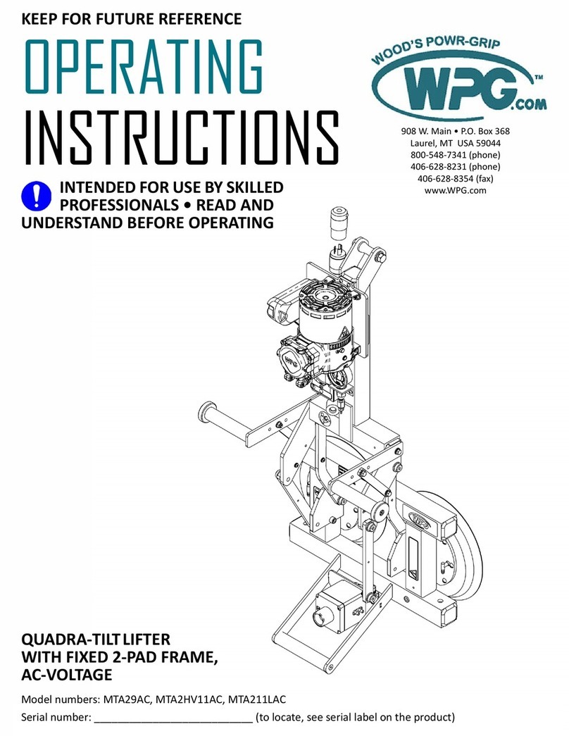 WPG MTA29AC User manual