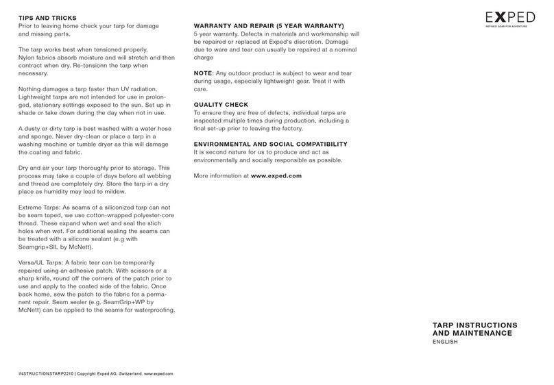Exped TARP Instruction and maintenance