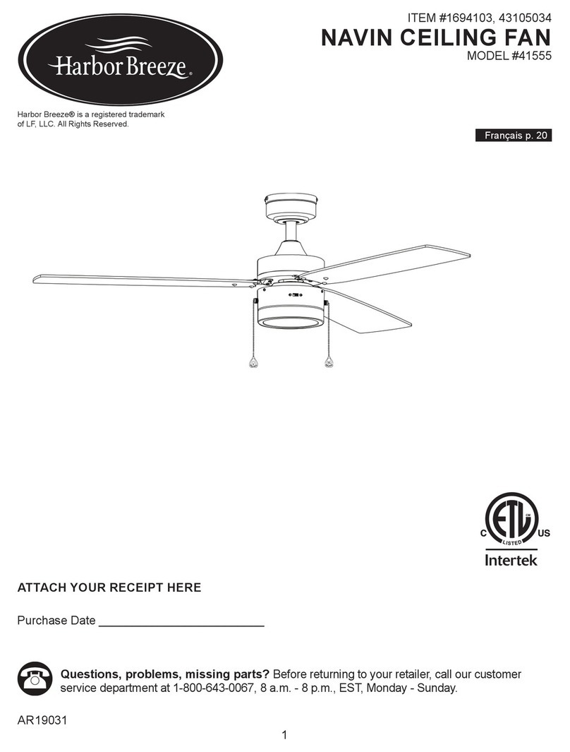 Harbor Breeze NAVIN 41555 instruction manual