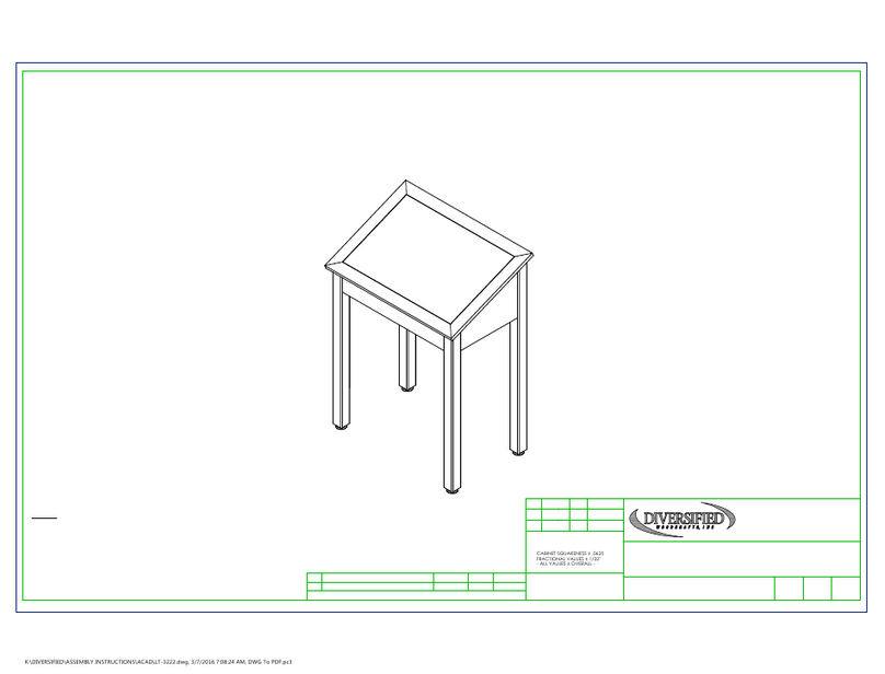 DIVERSIFIED WOODCRAFTS LT-3222 Assembly instructions DIVERSIFIED WOODCRAFTS LT-3222 Assembly instructions