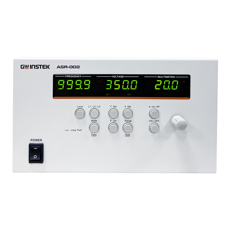 GW Instek ASR-002 user manual