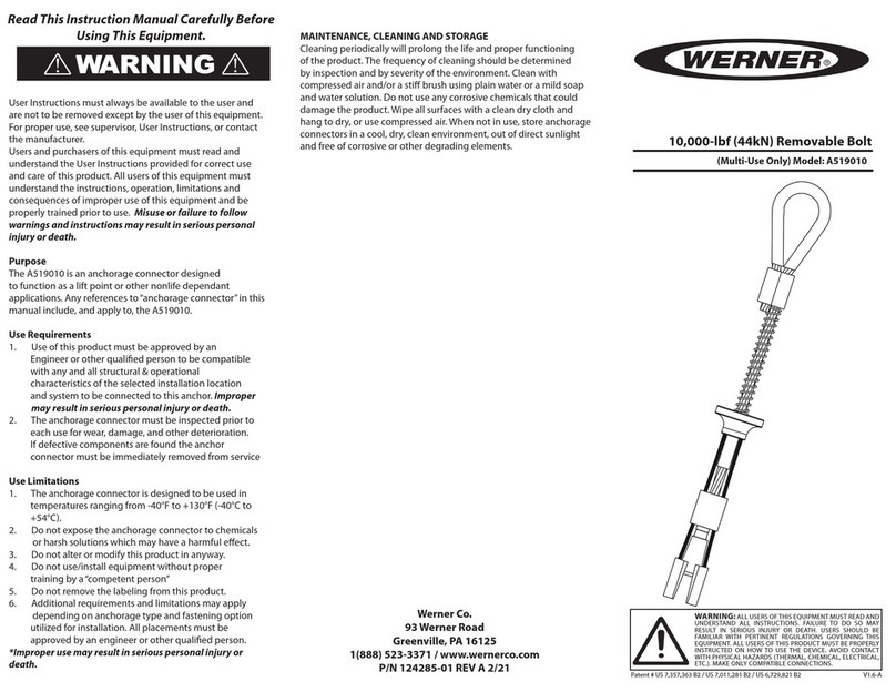 Werner A519010 quick start guide