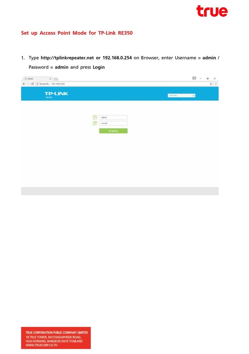 True TP-Link RE350 quick start guide
