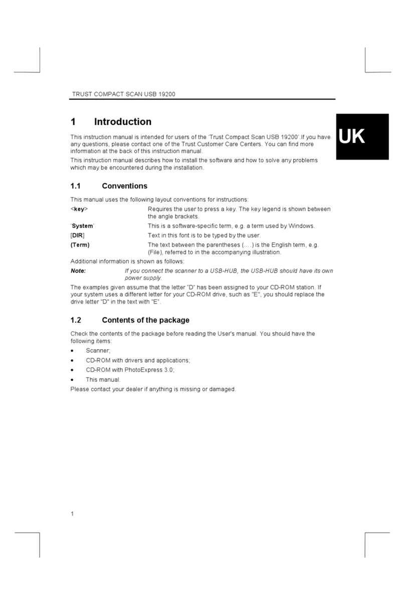 Trust FLAT SCAN USB19200 manual