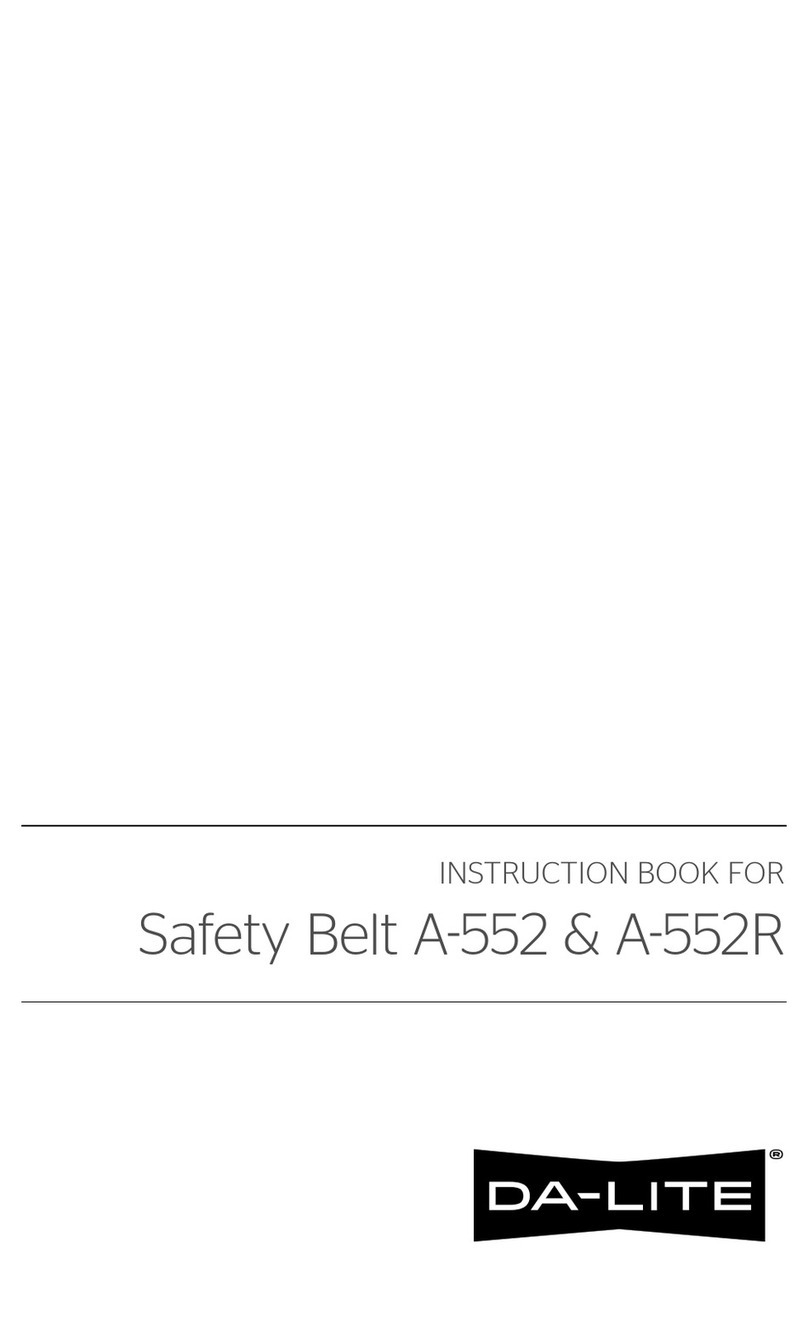 Da-Lite Safety Belt A-552 Customer Instruction Booklet