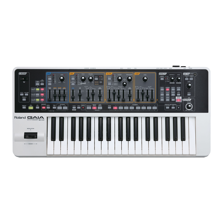 Roland Gaia SH-01 User manual