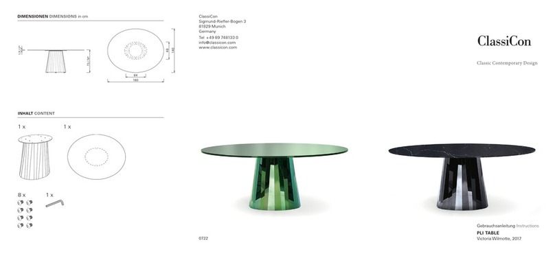 ClassiCon PLI TABLE User manual