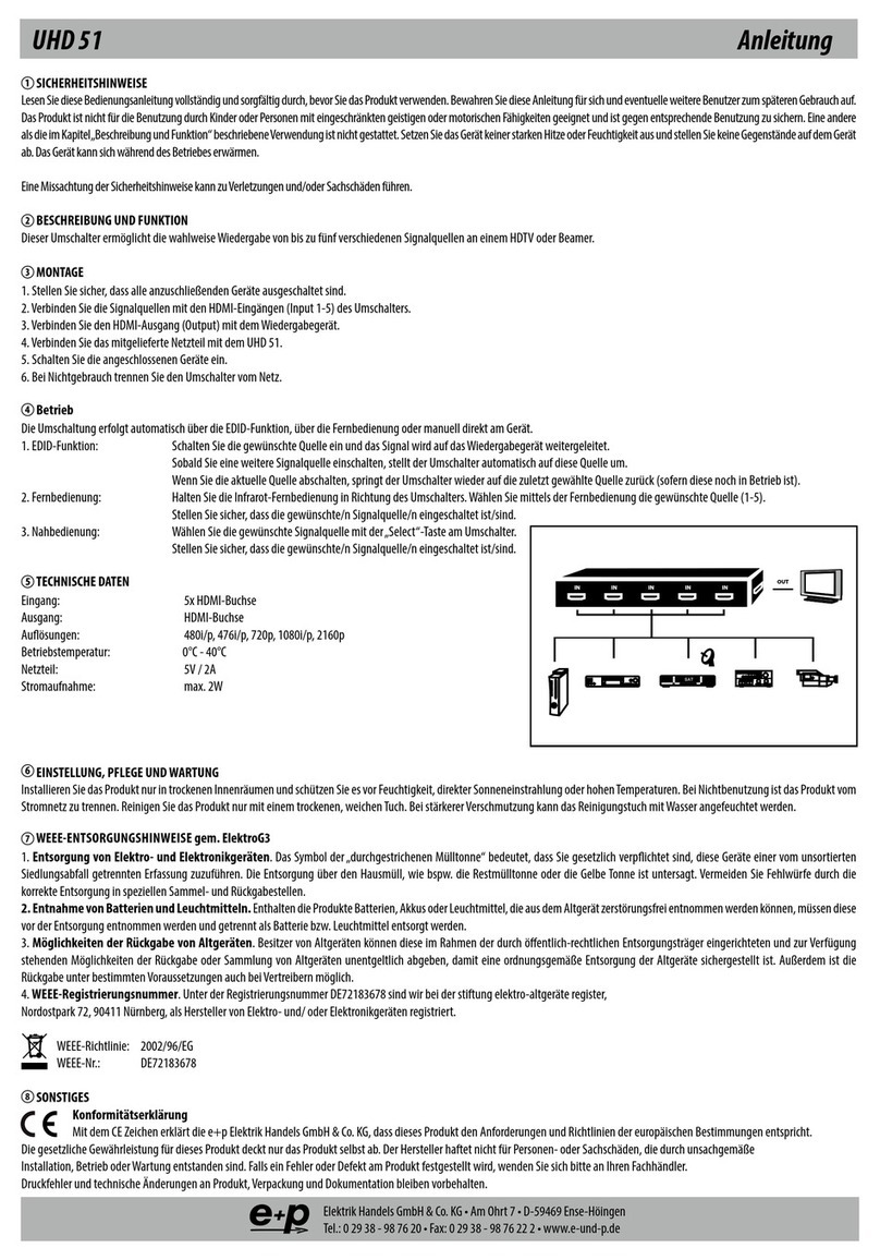 e+p UHD 51 manual