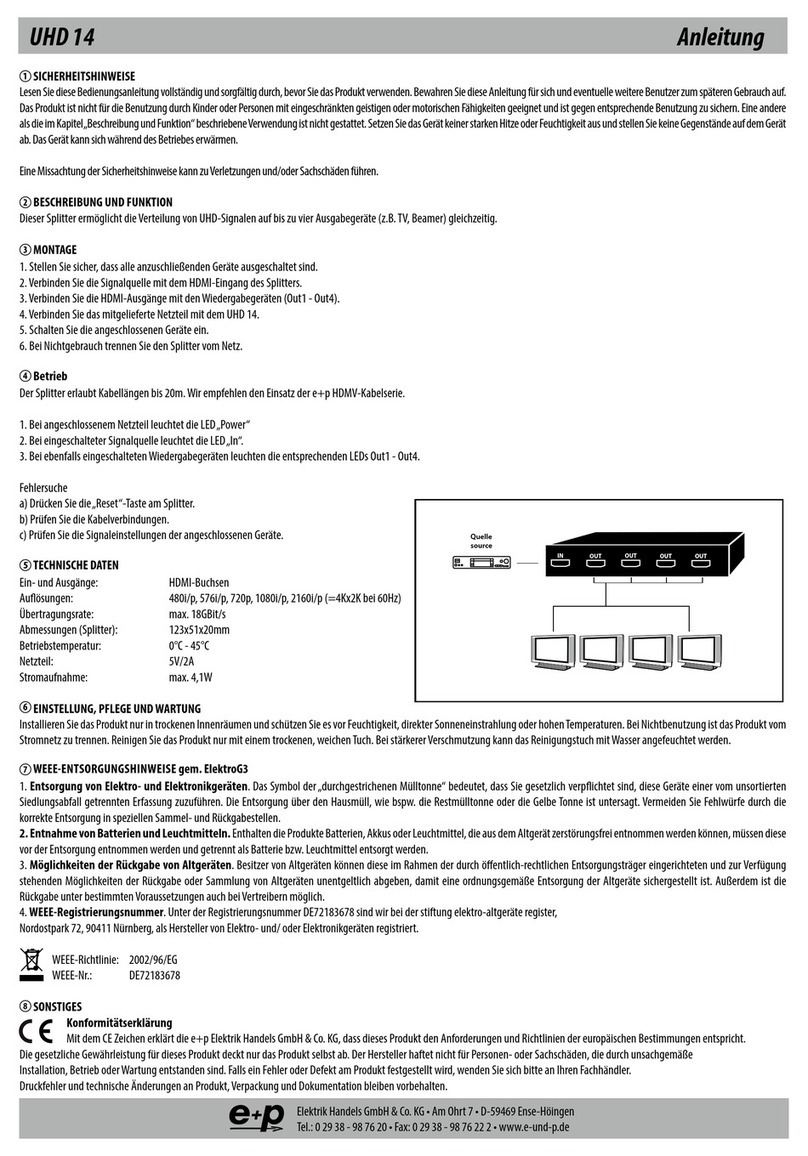 e+p UHD 14 manual