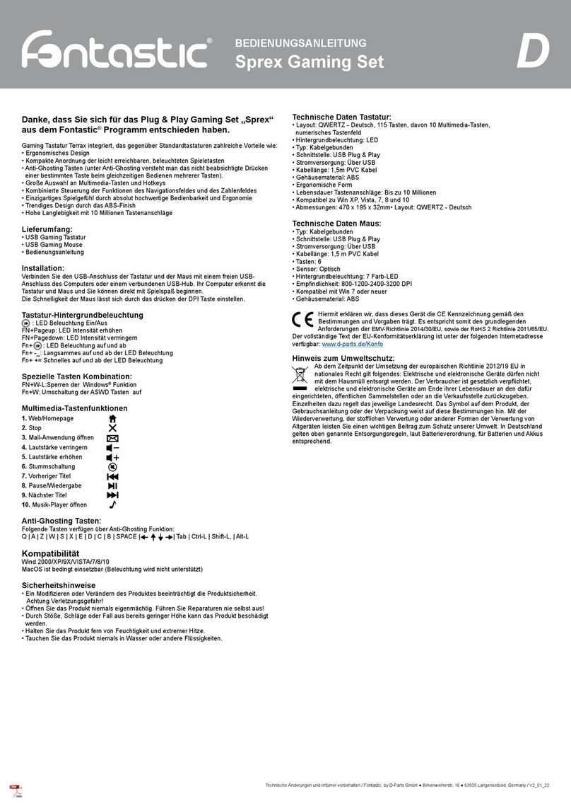 fontastic Sprex User manual