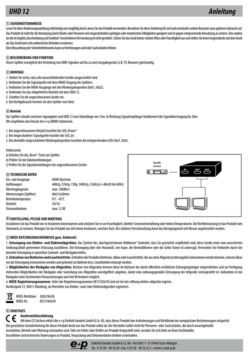 e+p UHD 12 manual