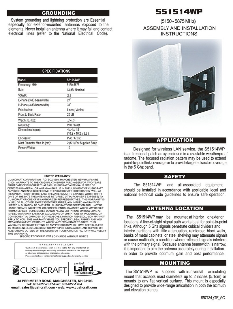 Laird CUSHCRAFT S51514WP Instruction manual
