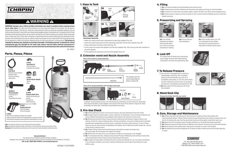 Chapin Sk-1169-1 quick start guide
