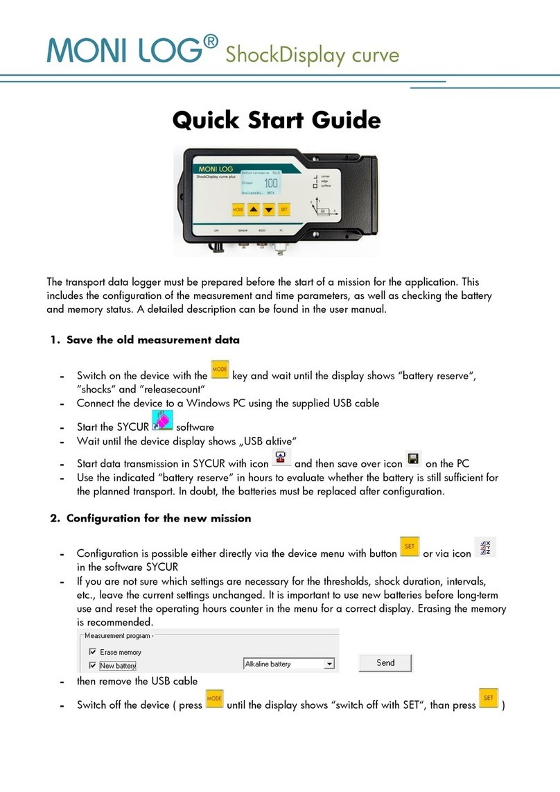 MONI LOG ShockDisplay curve quick start guide