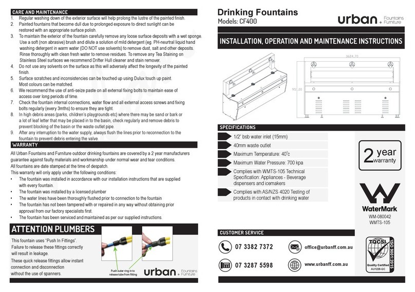 Urban CF400 Installation, operation and maintenance instructions