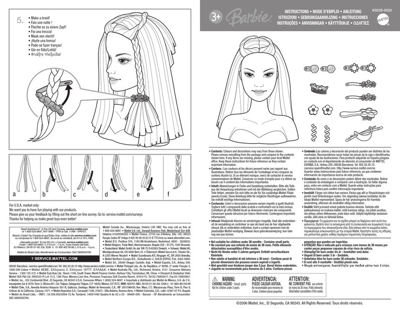 Mattel Barbie K9235 instructions