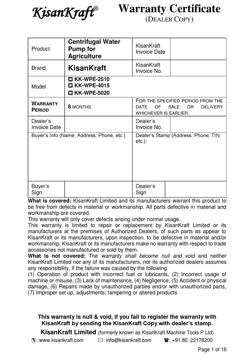 KISANKRAFT KK-WPE-2510 user manual