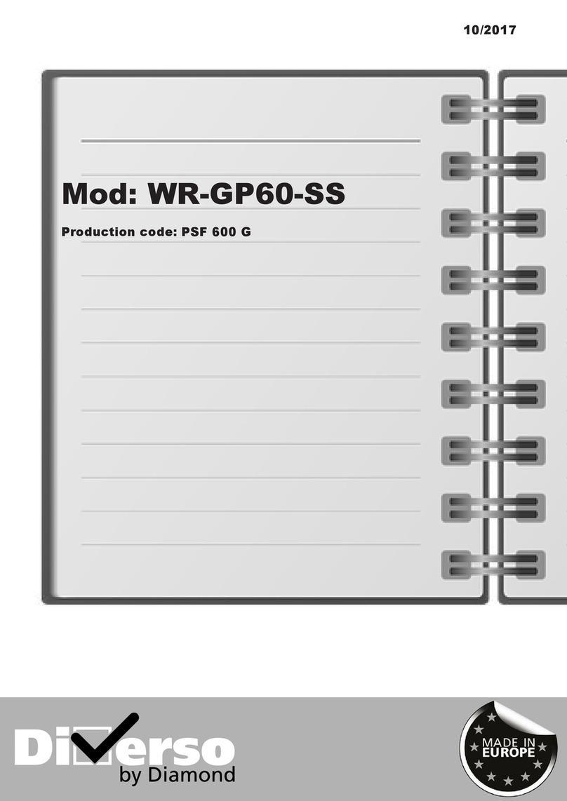 Diamond Diverso WR-GP60-SS Instructions for use and installation