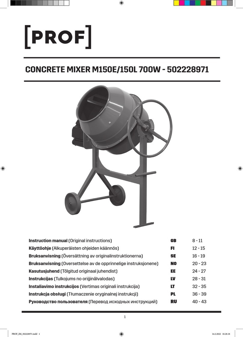 PROF M150E instruction manual