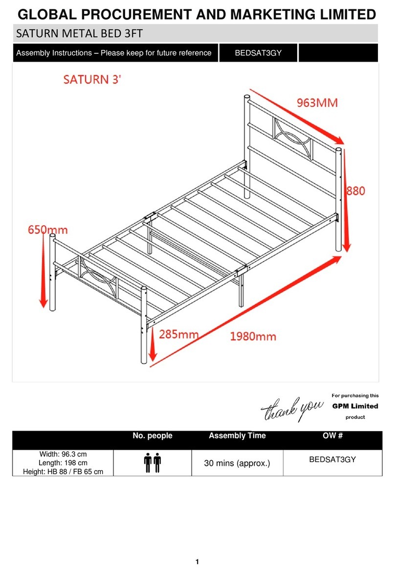 GPM Saturn 3 BEDSAT3GY User manual GPM Saturn 3 BEDSAT3GY User manual