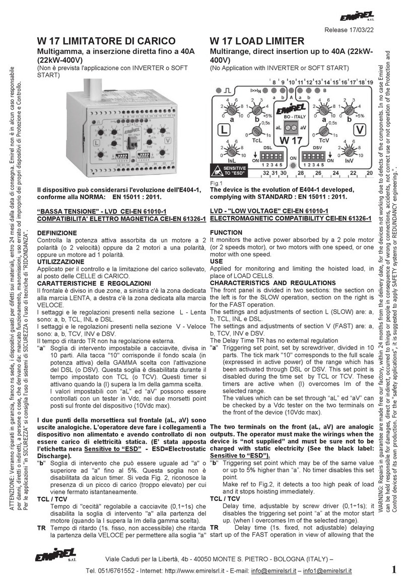 Emirel W 17 manual