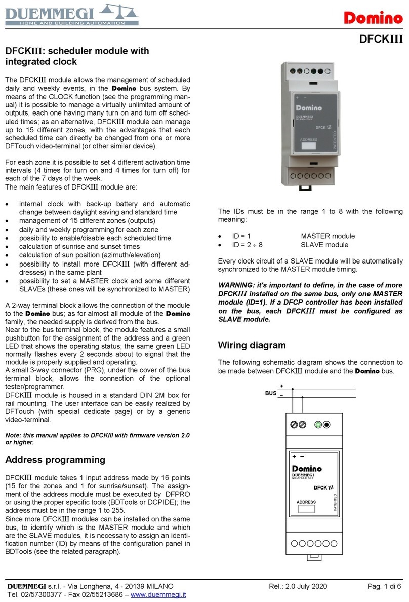 Duemmegi Domino DFCKIII User manual