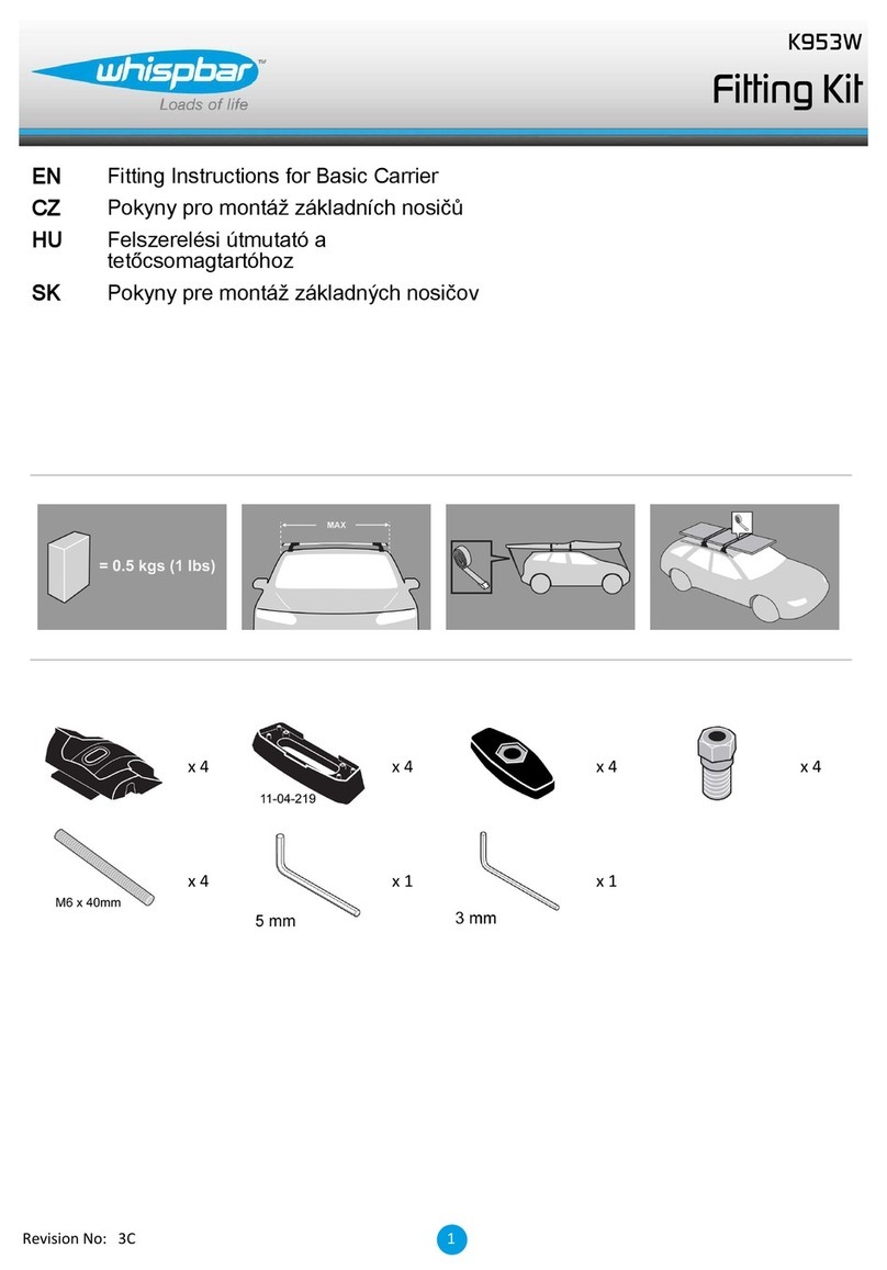 Whispbar K953W Fitting instructions