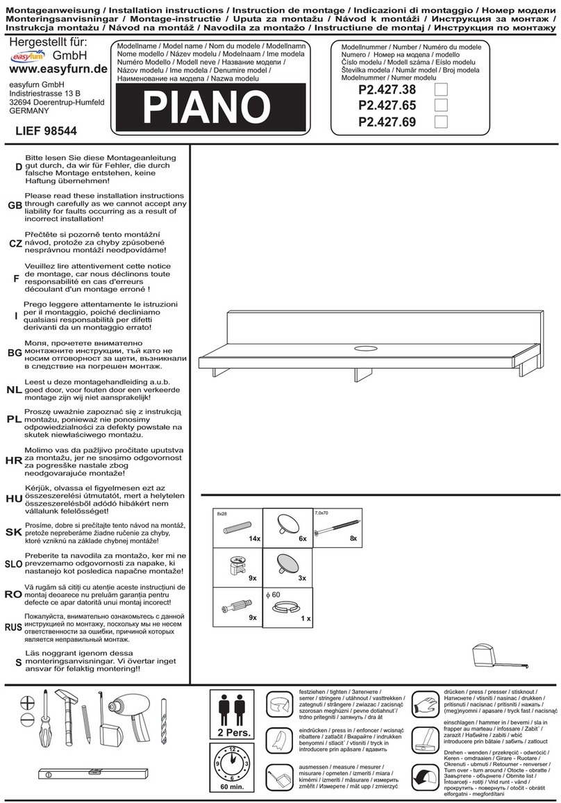 easyfurn PIANO P2.427.38 installation instructions easyfurn PIANO P2.427.38 installation instructions
