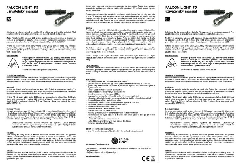 Falcon light F5 User manual