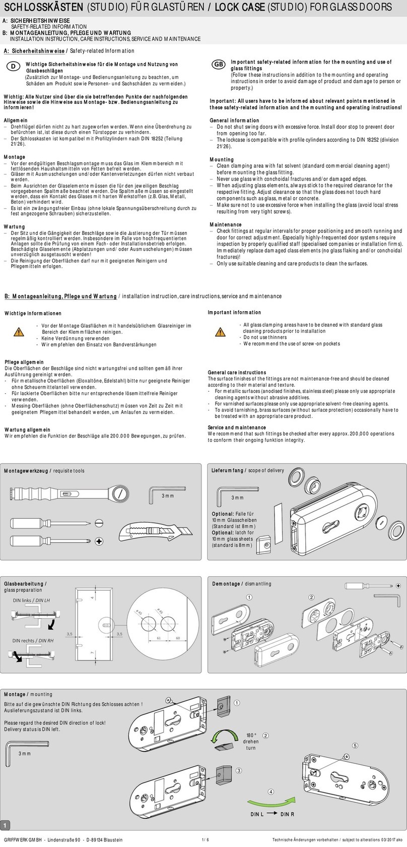 Griffwerk STUDIO Operation manual Griffwerk STUDIO Operation manual