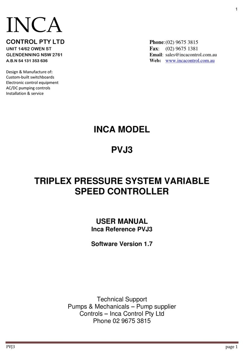 Inca PVJ3 User manual