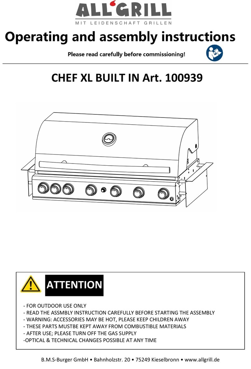 AllGrill CHEF XL BUILT IN Manual