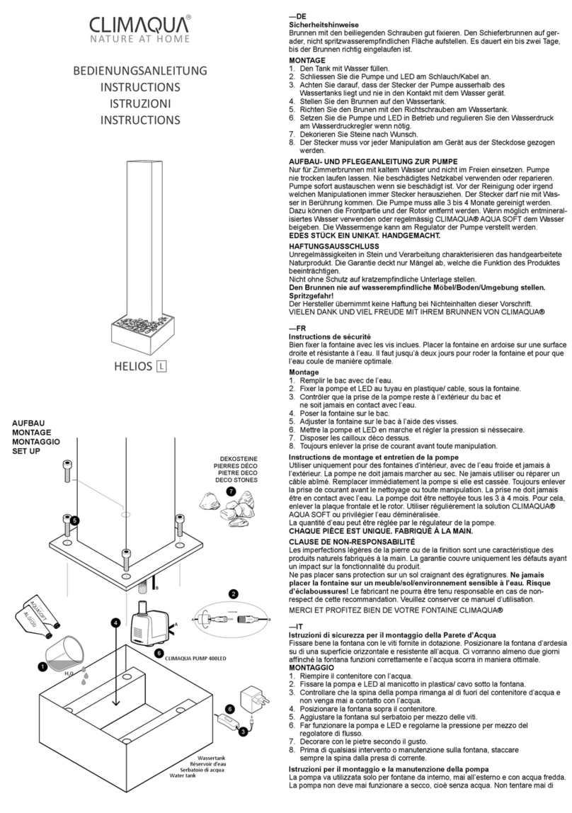 CLIMAQUA HELIOS L User manual CLIMAQUA HELIOS L User manual