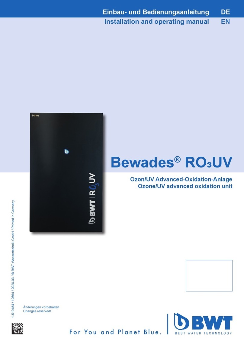 BWT Bewades RO3UV 25 Installation and operating manual