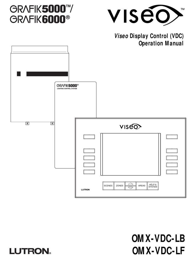 Lutron Electronics VISEO GRAFIK5000 User manual