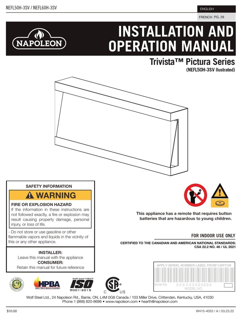 Napoleon Trivista NEFL50H-3SV User manual
