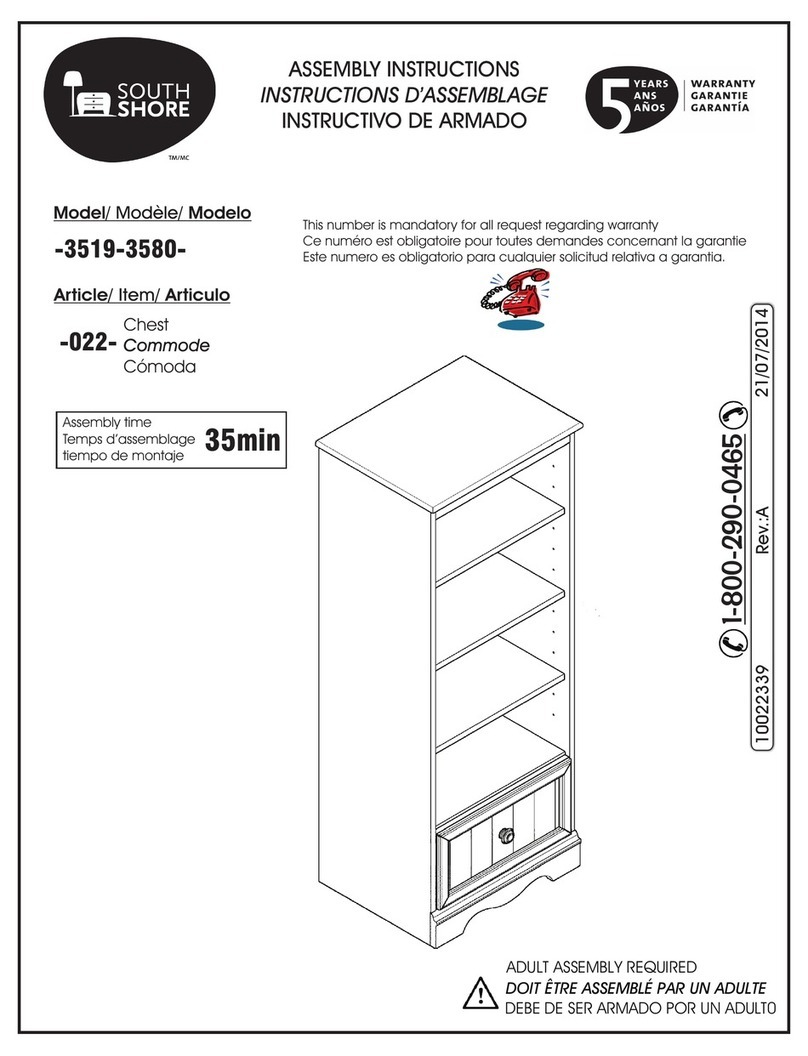 SouthShore 3519-022 Assembly instructions