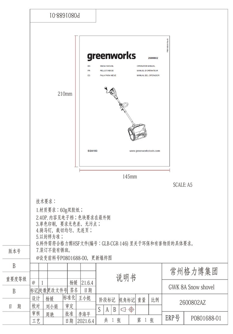 GreenWorks SSA103 Operator's manual