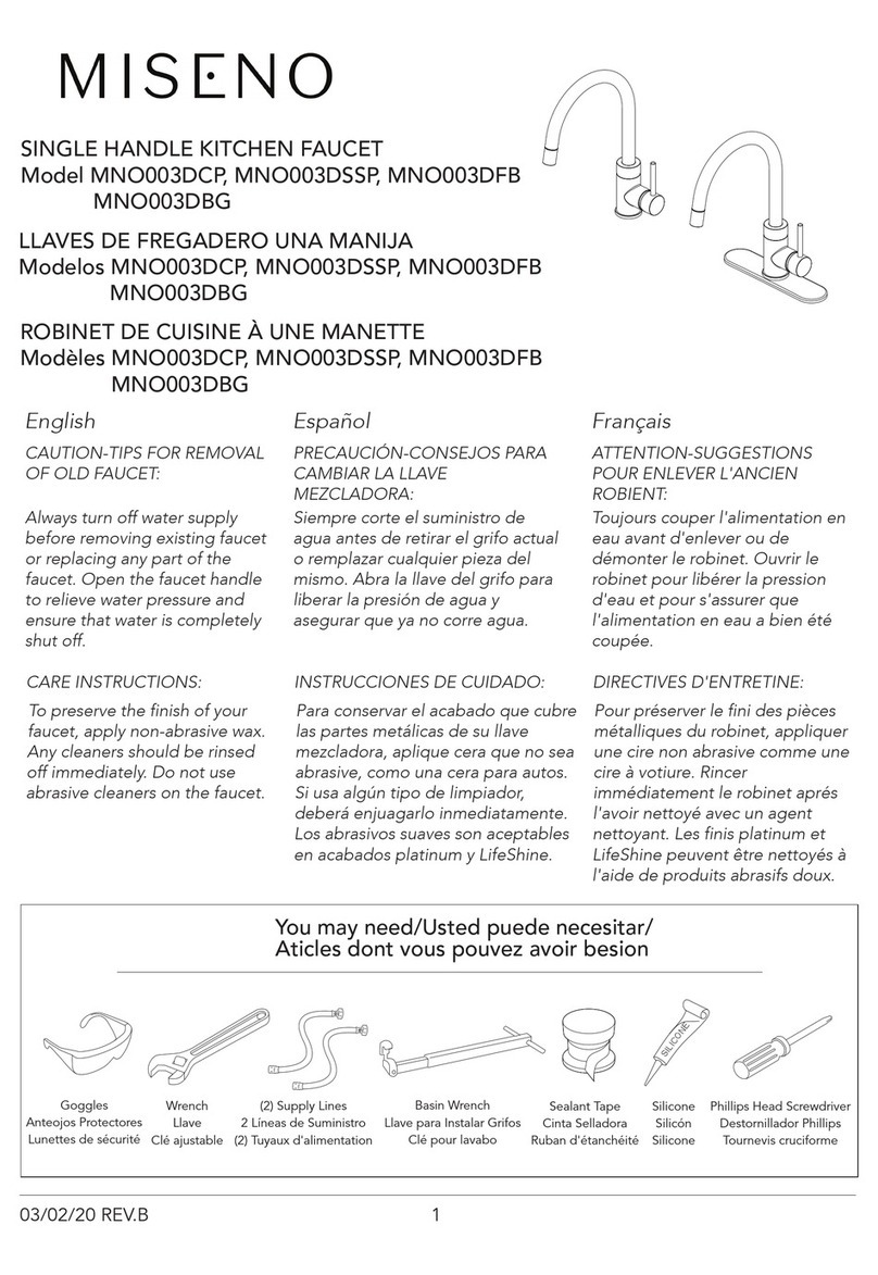 miseno MNO003DCP installation instructions miseno MNO003DCP installation instructions