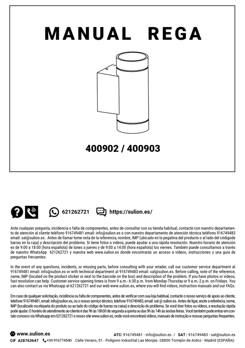 Sulion REGA 400902 User manual