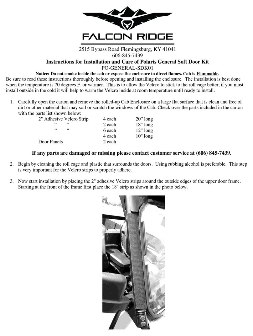 FALCON RIDGE Polaris General Installation manual FALCON RIDGE Polaris General Installation manual