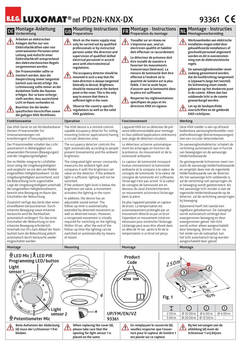 B.E.G. LUXOMAT PD2N-KNX-DX User manual