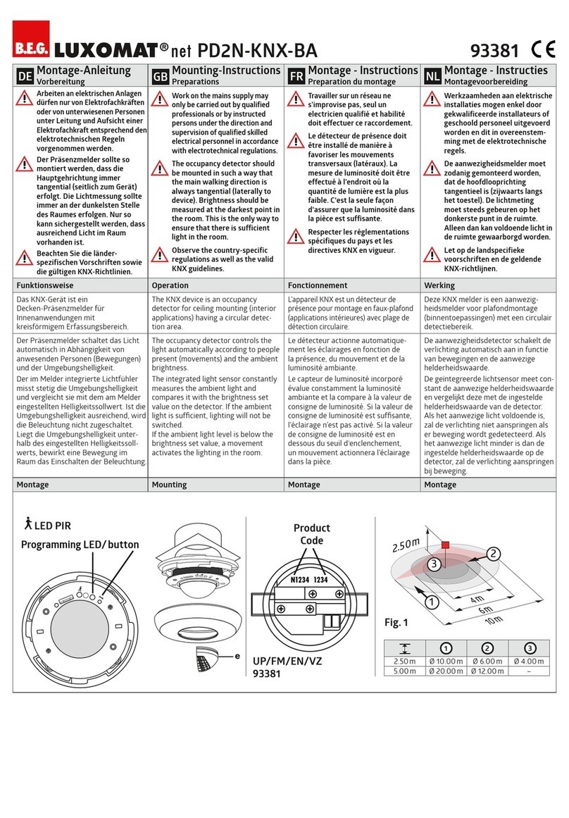 B.E.G. LUXOMAT PD2N-KNX-BA-EM User manual